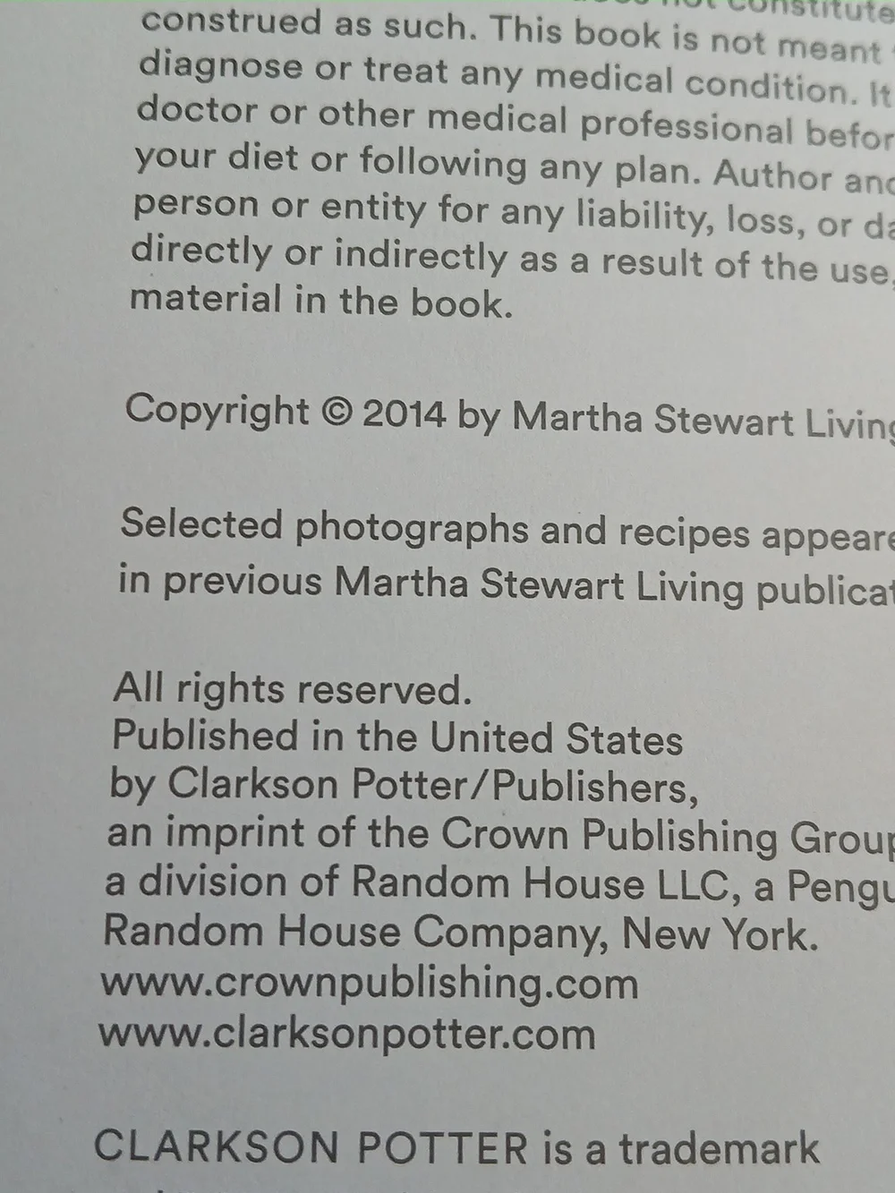 Martha Stewart's Clean Slate: A Cookbook and Guide Reset Your Health 1st Edition